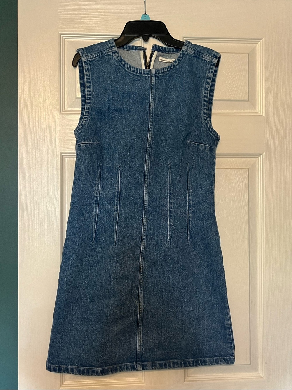 Abercrombie & Fitch Sleeveless Denim Mini Dress - Blue